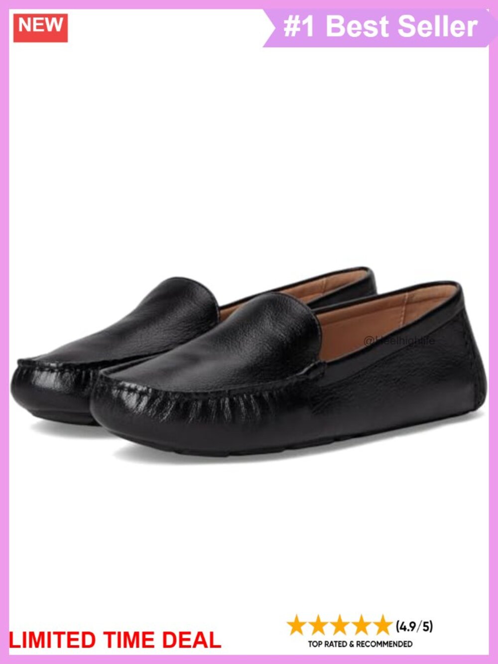 Driving Moc Loafer Stitch Detail Pull-On Flats